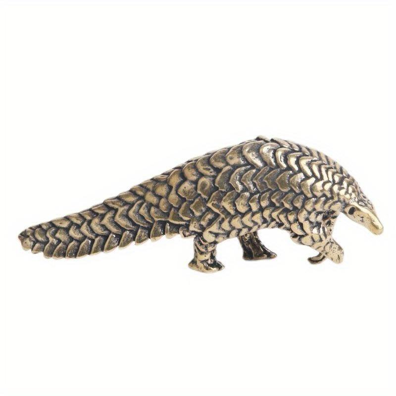 1Pc Brass Pangolin Figurines Miniatures Vintage Heavy Animal Statue Home Decoration Accessories Desktop Ornament Crafts Gifts