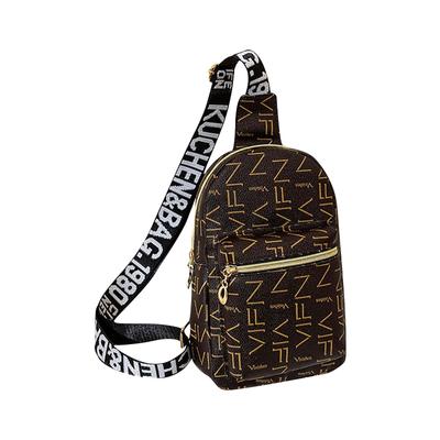 Women Laser-Cool Pattern Zipper Messenger Bag Chest Bag Waist Bag Phone Bag
