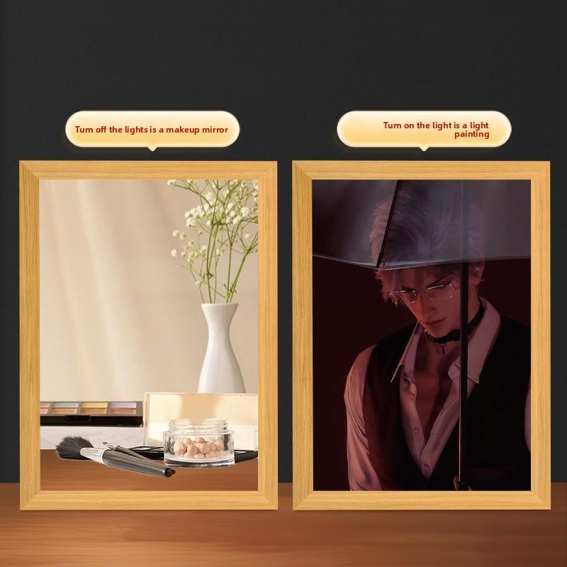 23cm/9.06in Love and Deepspace Anime Light Painting Qi Yu Qin Che Peripherals Collectible Display Birthday Gifts Room Decoration