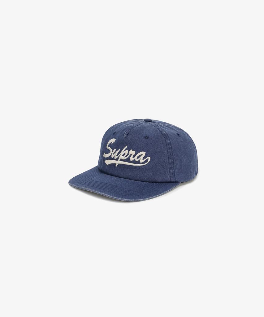 SUPRA Pigment Washed Border Cap (Navy)