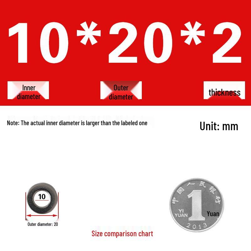 Galvanized Metal Flat Washer - Thin, Thickened, Enlarged Edge, Round, Sizes M3 to M10