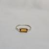 Baguette Yellow Citrine 925 Sterling Silver Ring Jewelry, Handmade Artisan Gift Statement Ring