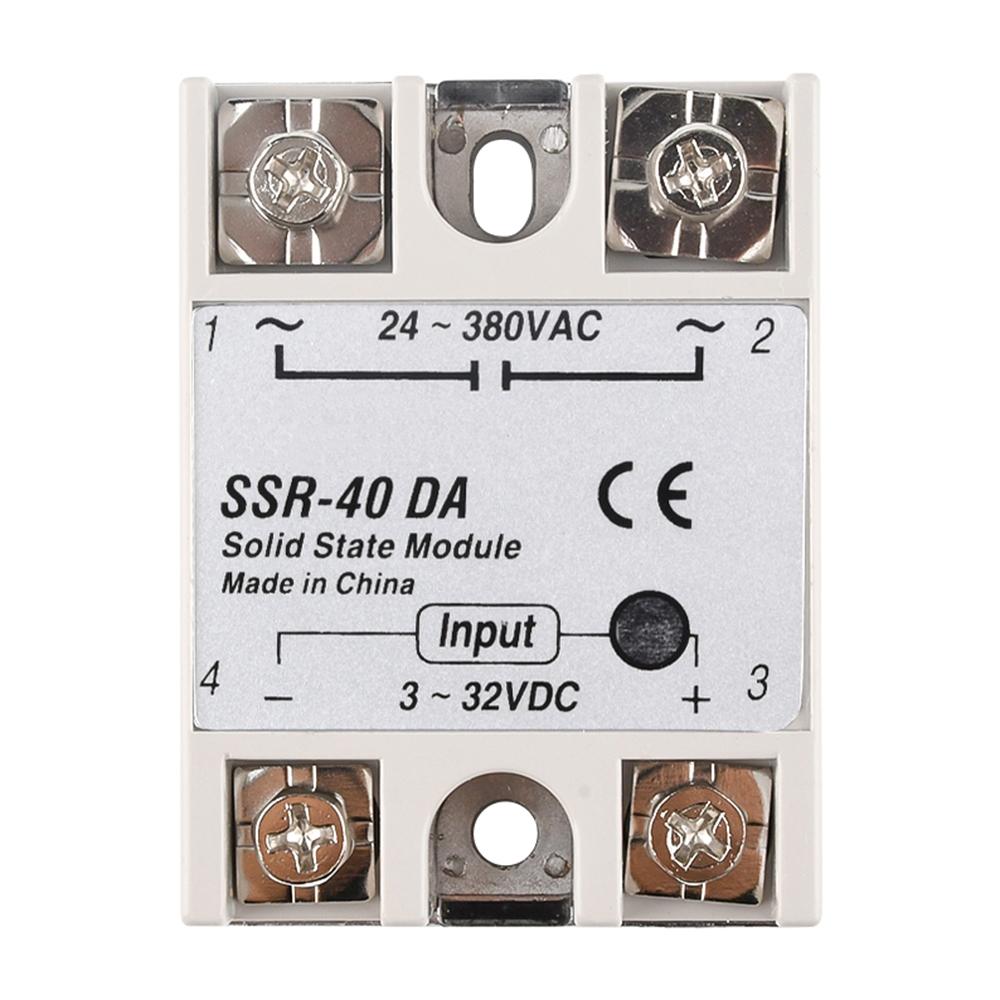SSR-10DA SSR-25DA SSR-40DA SSR-60DA SSR-100DA Festkörperrelais DC 3-32V Steuerspannung AC 24-380V Lastspannung