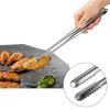 Korean & Japanese Style 304 Stainless Steel Chopstick & Steak Tongs with Teeth