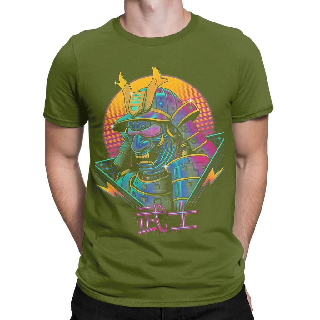 Rad Cyber Samurai Punk Funny Graphic 100 Cotton TShirt Cyber Samurai Punk Tees Tops For Unisex
