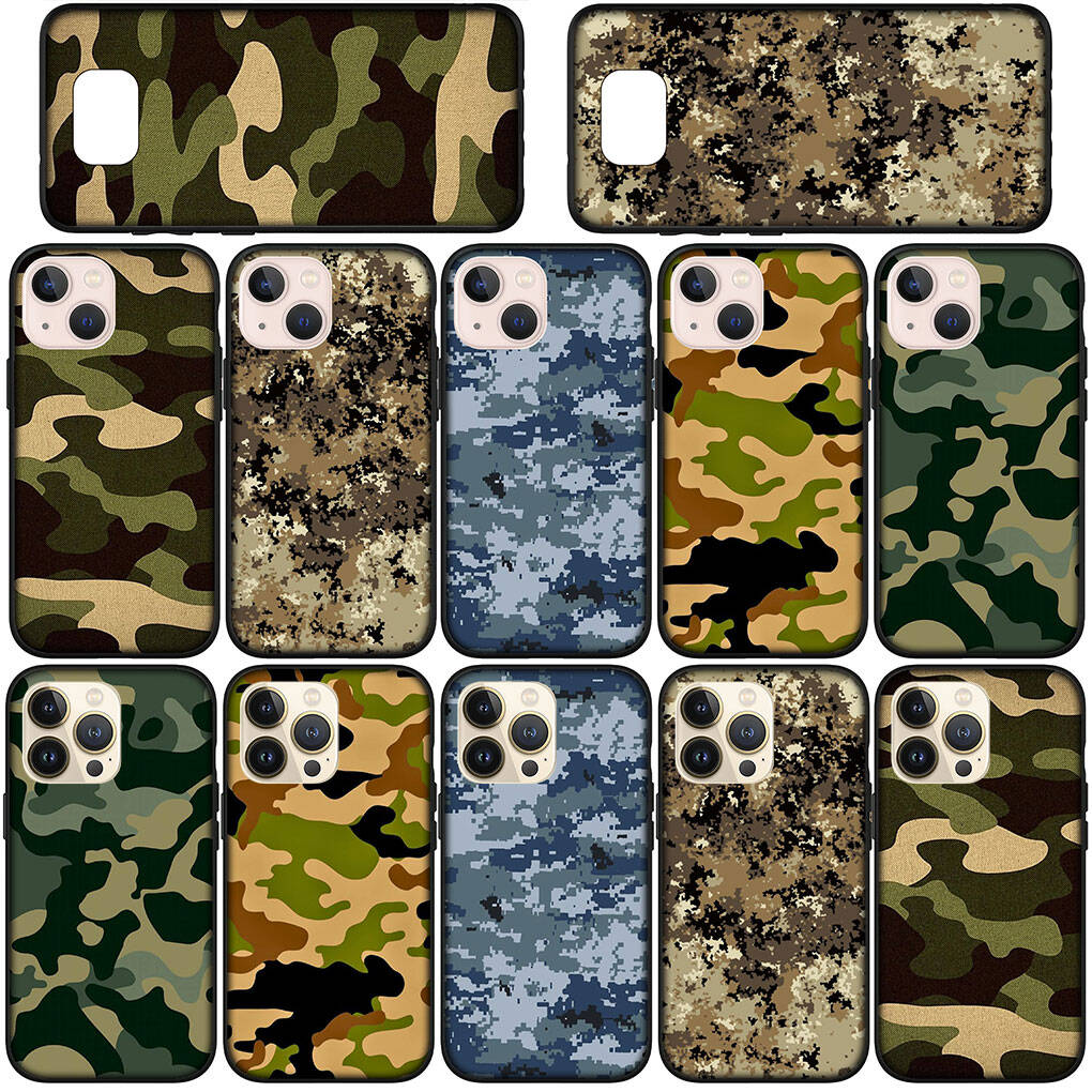 Phone Case for Samsung Galaxy S25 S23 S22 S24 Ultra FE A05 A06 A15 A16 A36 A37 A35 A54 A55 A56 A57 A25 A26 A53 Camo Military Army Camouflage Pattern