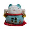 Ceramic Money Cat Bank – Blue On Cushion