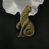 Medieval Brooch Animal Cute Kitten Brooch Versatile for Male and Female Students