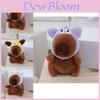 Adorable Porte-clés Peluche Capybara Doux Animal en Peluche Poupée avec Design Mignon