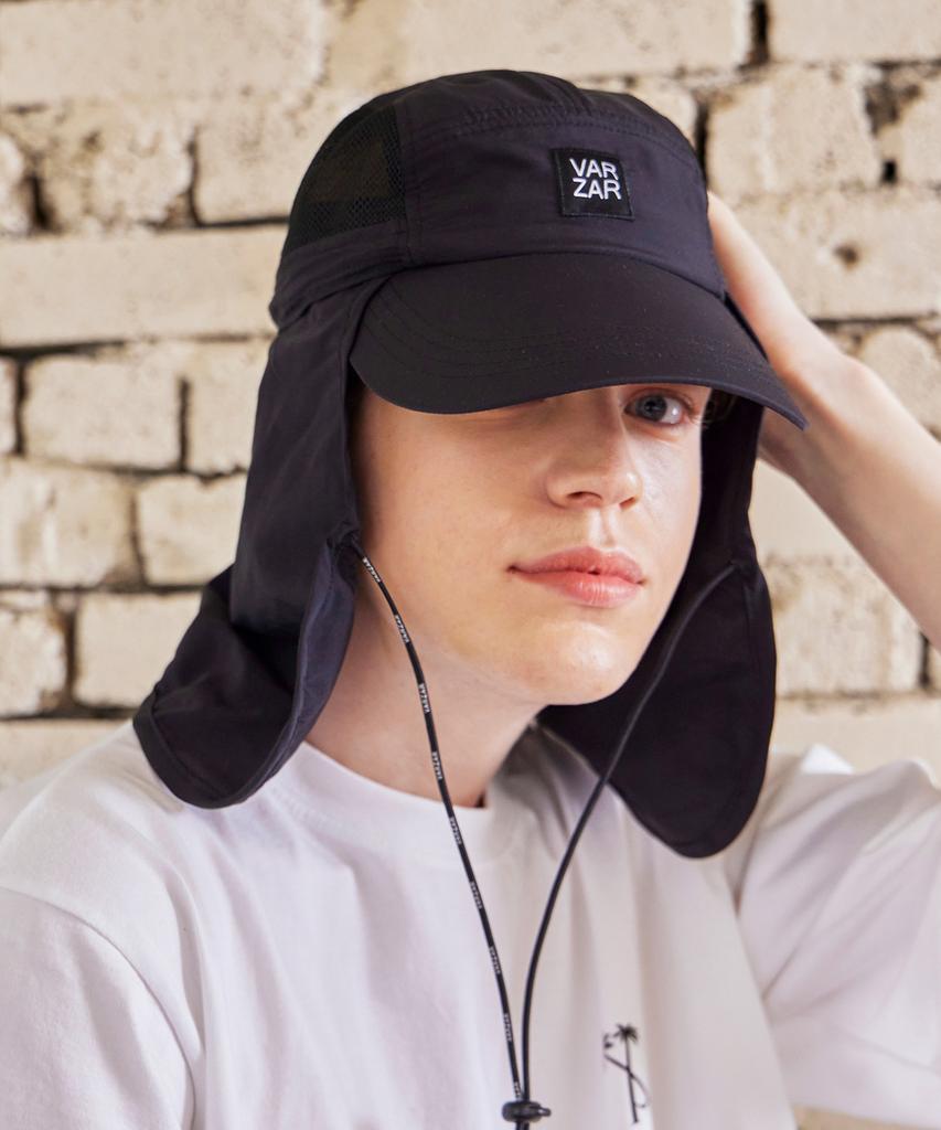Bajal Reflecting Logo Sunshield 2-Way Camp Cap Black