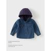 David Bella Boys' Shirt Kidsren's Pure Cotton Hooded Shirt 2026 Spring New Style Baby Denim Jacket Top
