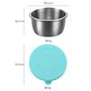 1pc Salad Dressing Container With 1.35oz/40ml Reusable Stainless Steel Cup And Leakproof Silicone Lids For Lunch Box and Picnic
