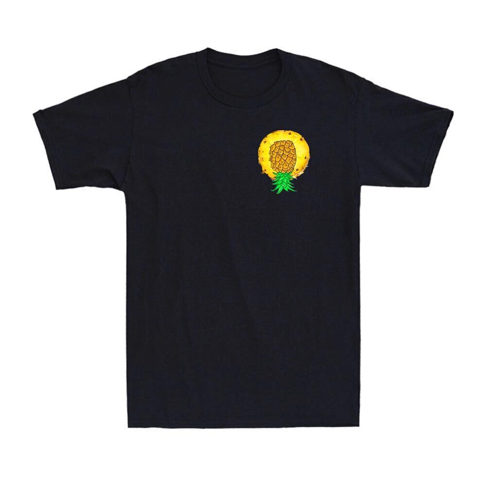 Subtle Upside-Down Pineapple Swinger Novelty Pineapple Graphic Men s T-Shirt M
