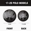 1set Car Front Grill Badges Rear Trunk Emblem Lid Covers Logo Sticker Black White Center Cover For VW POLO 13-16 17-20 21-23 Ph6