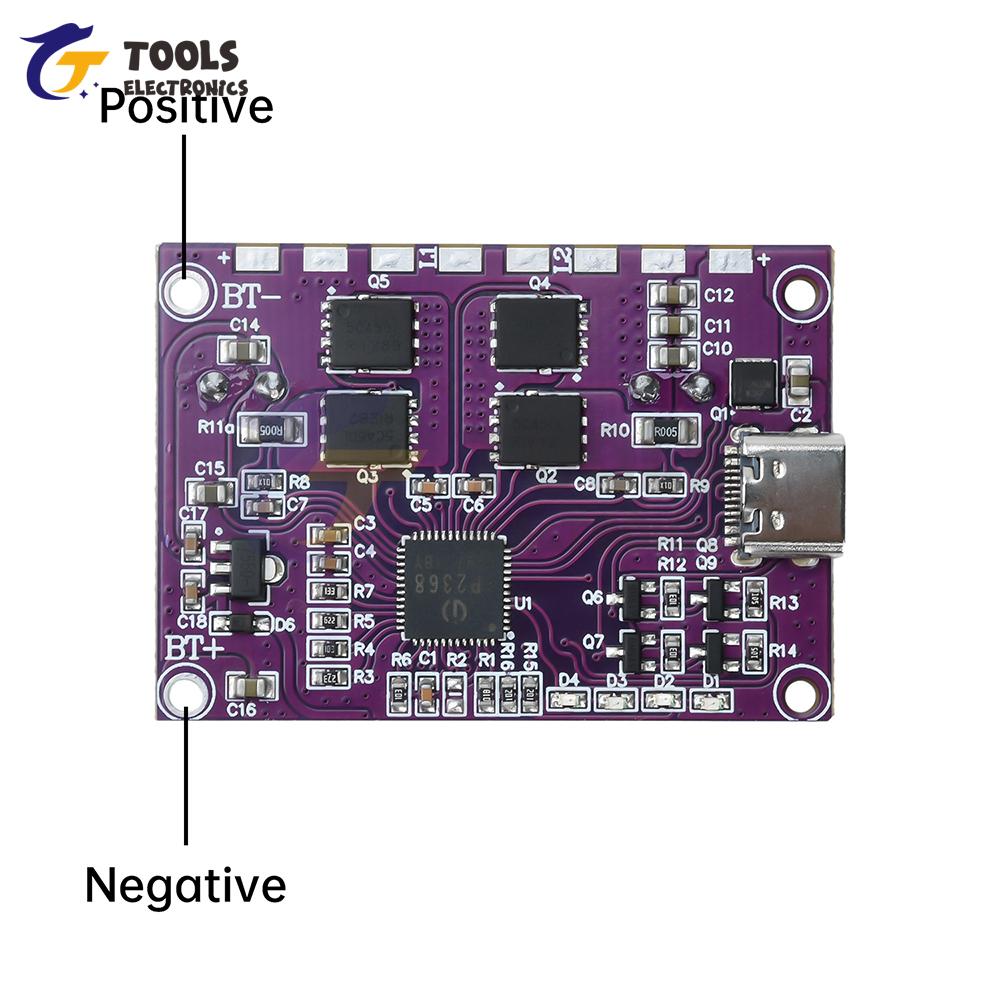 3-6S IP2368 100W Bidirectional Fast Charging Module 3S 4S 5S 6S Buck-Boost Circuit with Type-C for High-Power Lithium Battery