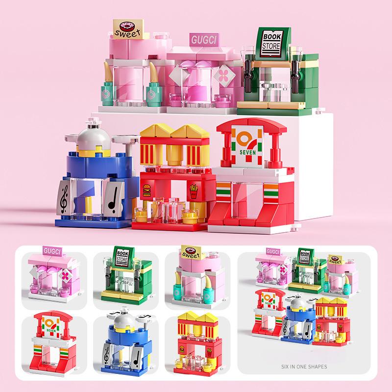 6 in 1 Mega City Building Set - Police Car, Fire Truck, Crane, Tank, Helicopter & More, Construction Engineering Toys Gift