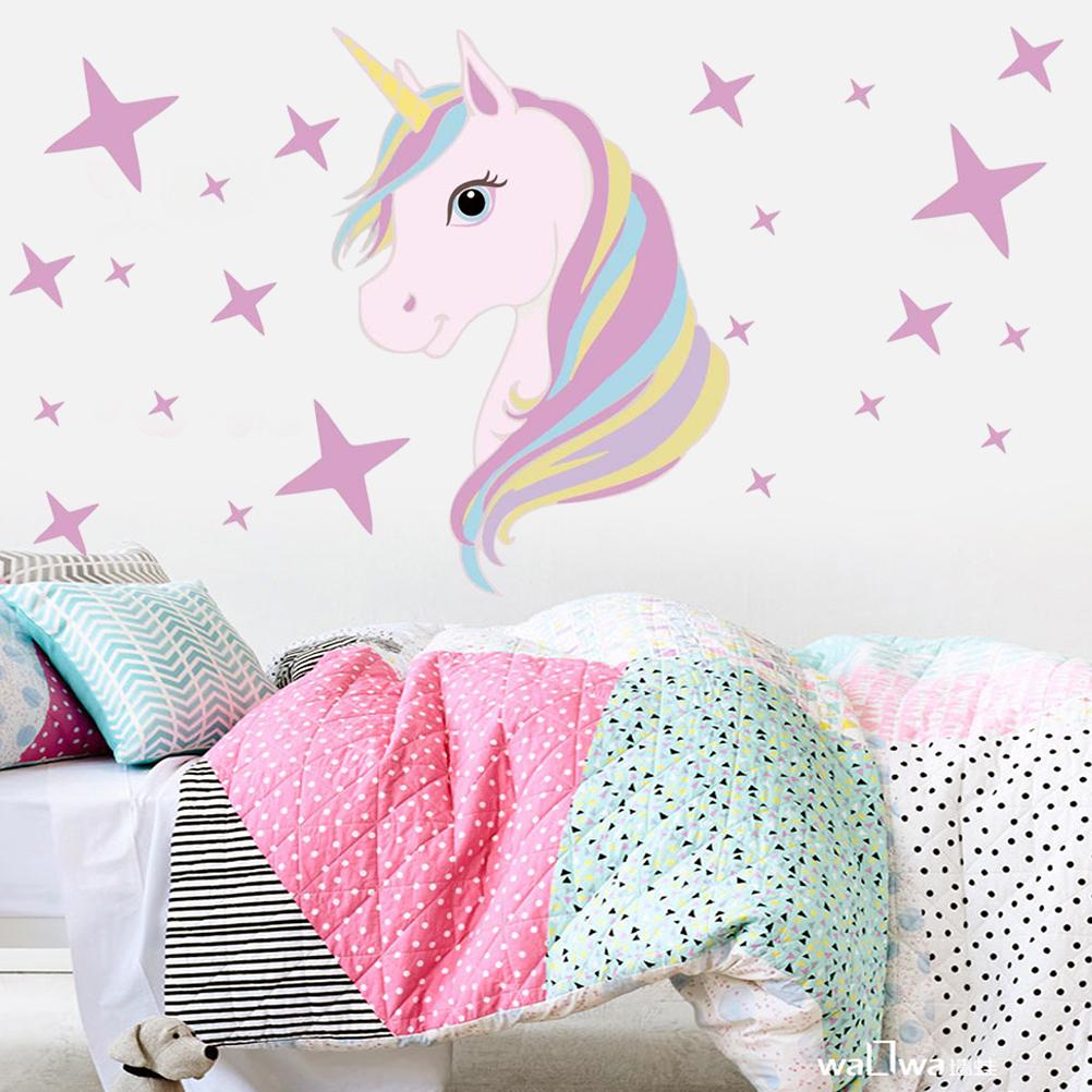 1 Pc Unicorn Theme Wall Sticker Fantastic Safe Waterproof Wallpaper For Children S Room Porch Kupit Nedorogo Vygodnye Ceny Besplatnaya Dostavka Realnye Otzyvy S Foto Joom