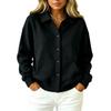 Women's Retro V-Neck Cardigan Long Sleeve Single-Breasted Color Fall Winter Coat