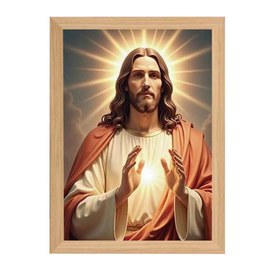 Świecąca Ramka na Zdjęcia Światło LED Sztuka Religijna Lampka Nocna do Domu Dekoracja Ścian i Blatów Światła Dekoracyjne Urodziny Boże Narodzenie Wielkanoc Dekoracje Świąteczne