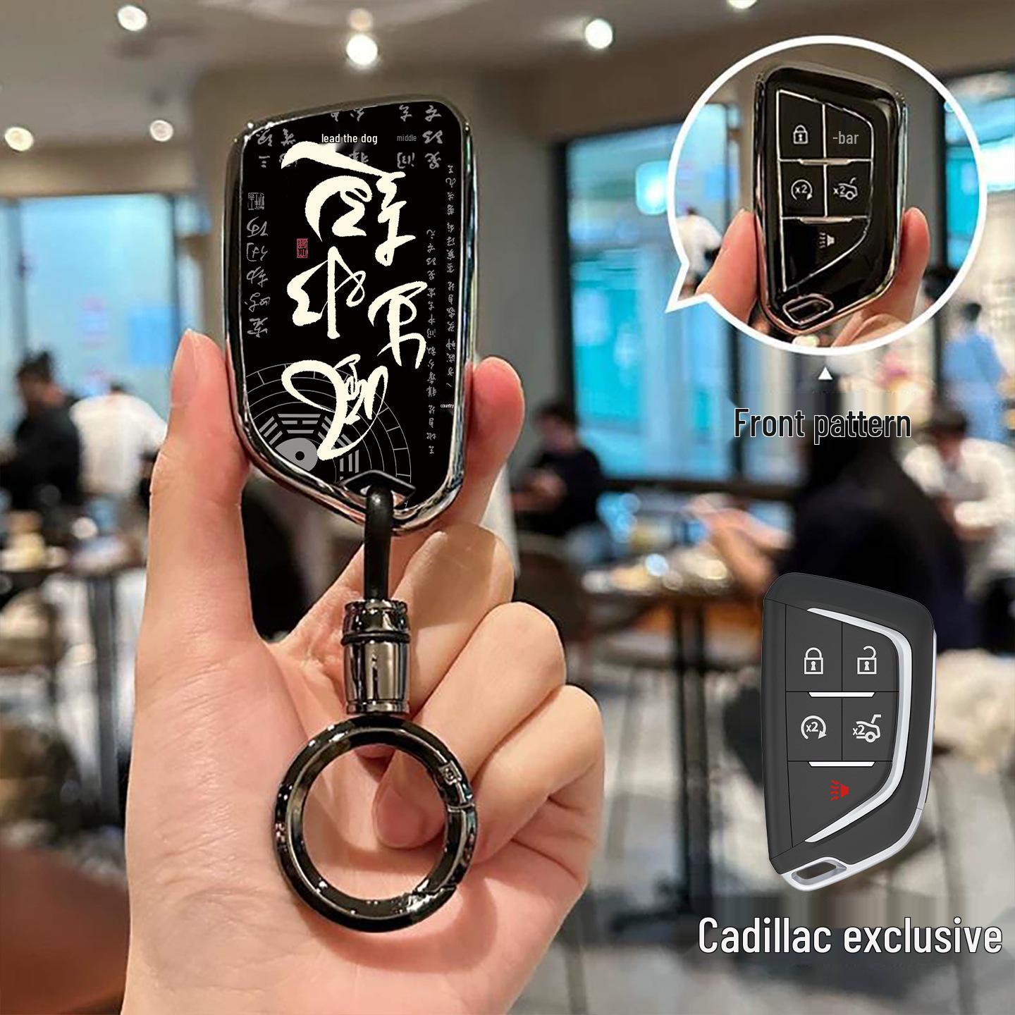 Cadillac XT4/XT5/XT6/CT5/CT6 Key Case - Chinese Style Protective Shell with Buckle