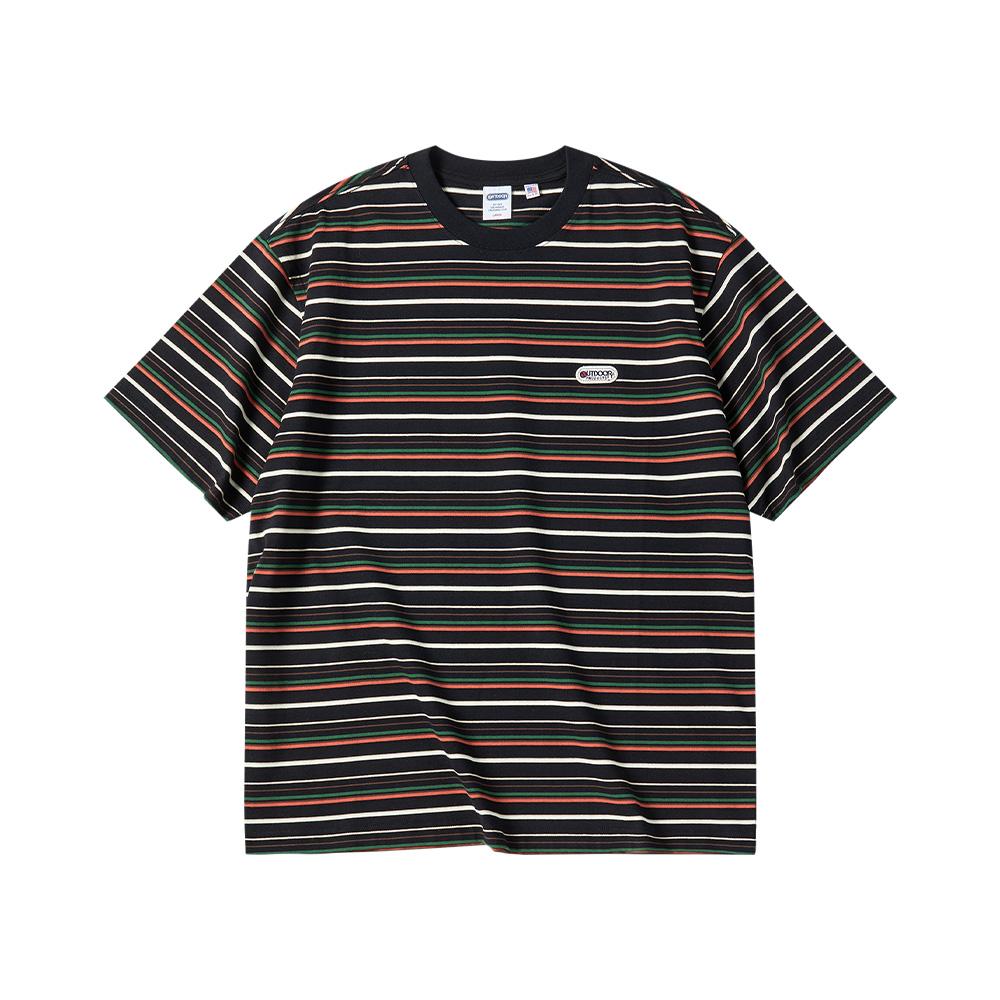 OUTDOOR PRODUCTS Striped T-Shirt (Black)