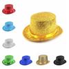 Meerkleurige Schitterende Tovenaarshoed Britse Stijl Bowler Jazz Hoed Glitter Tophoed Feest