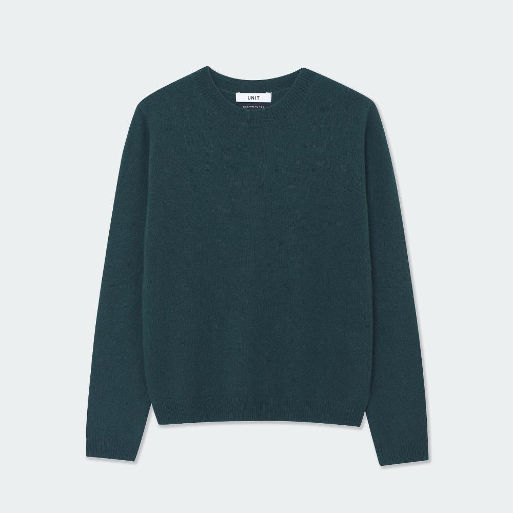 Yunis 100% Cashmere Basic Crew Neck Clover Pullover - 6 Colors