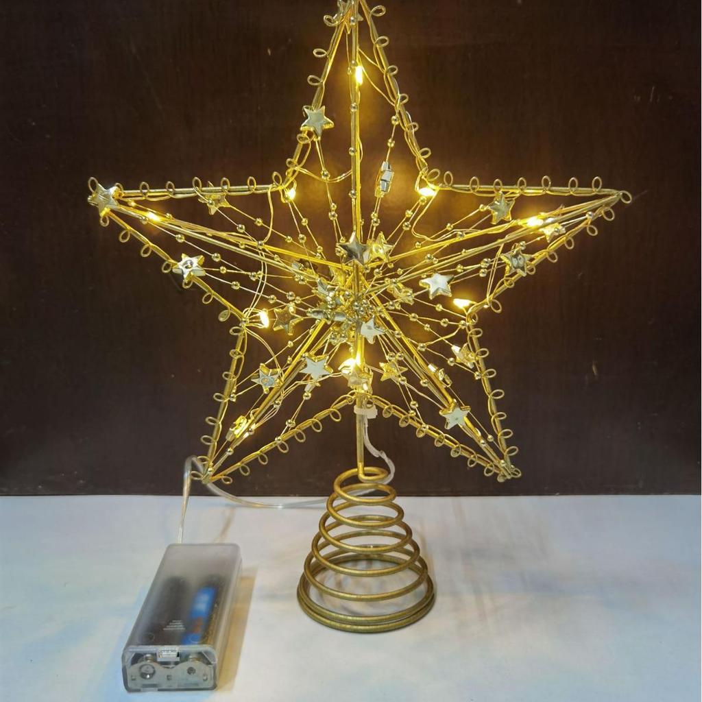 Yuzhu Line Tree Top Star Christmas Tree and Window Decorations