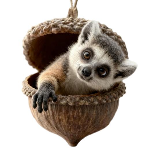 

Forest Animal Acorn Ornaments 2D Acrylic Pine Cone Animal Christmas Tree Pendant Cozy Forest Christmas Ornament for Home Decor A