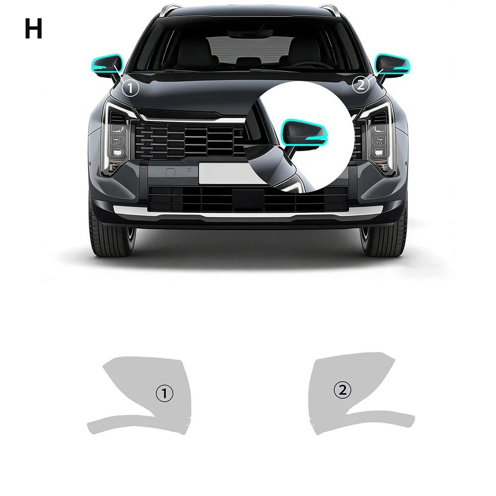 TPU Protective Film for Kia Sportage NQ5 2026-2027 – Clear or Smoked for Headlight, Rearview Mirror, B Pillar Covers