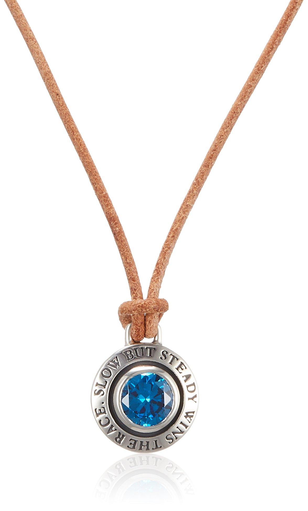 

Dr. Monroe Leather Cord Reversible Pendant in Sterling Silver with Natural and Blue Topaz Cubic Zirconia (FC-229-SV-NT-BLCZ)