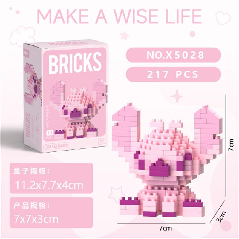 LiLo Stitch Toys Building Block Angel lega Cartoon Character Assembled Model Toys For girl Children Birthday Gifts