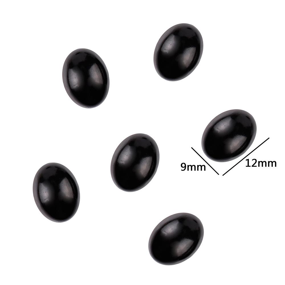 50-200pcs Black Plastic Safety Oval Simulated Eyes Nose DIY Stuffed Toys TeddyBear Eye For Doll Handmade Decoration Accessories