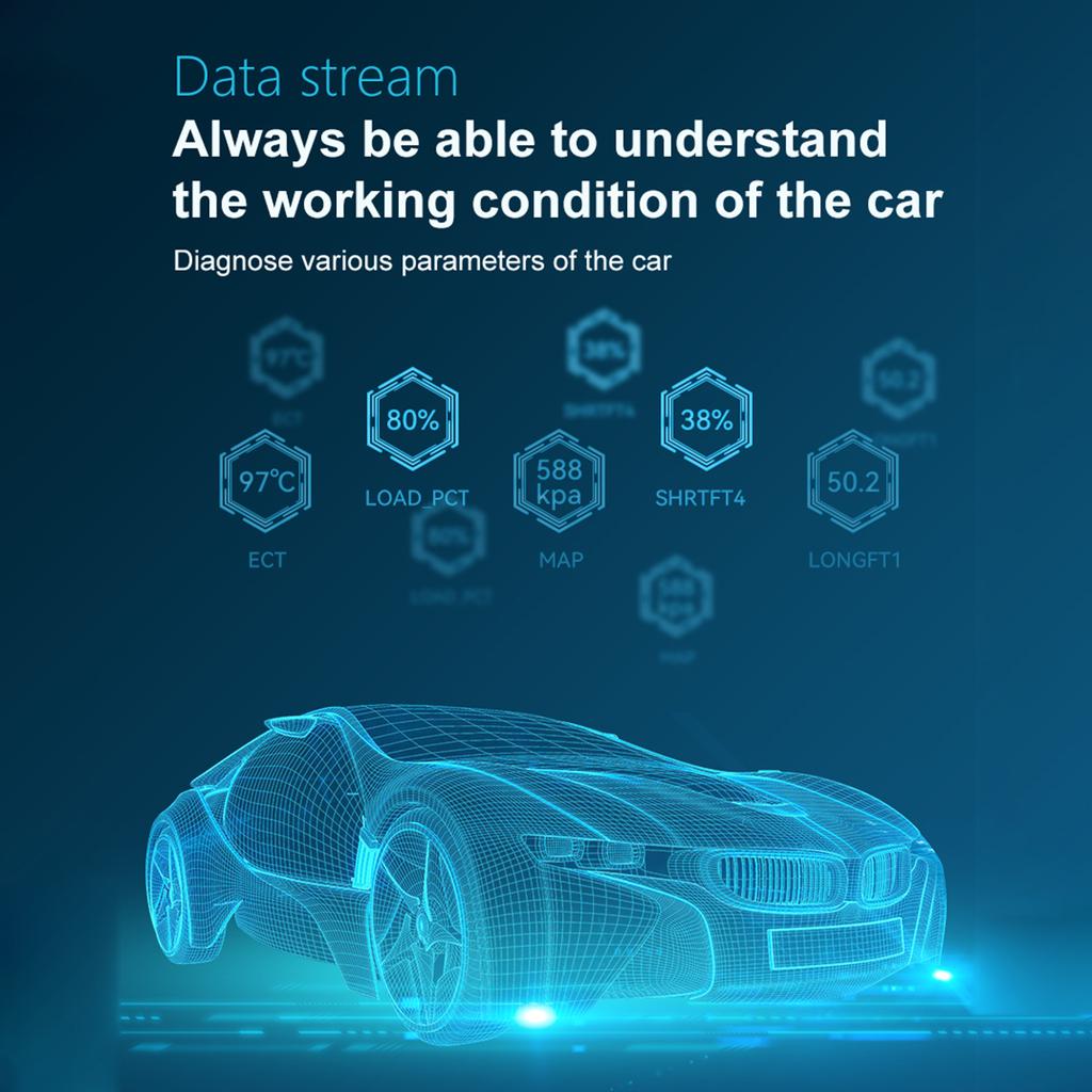 V521 Universal OBDII Scanner Professional Car Code Reader Data Print OBDIIEOBDCAN Scan Tool Mode