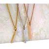 July Hawaiian Jewelry Necklace, Bar, Scroll, Wave, Hypoallergenic, Surgical Stainless Steel and Pink Gold, 40cm-45cm
