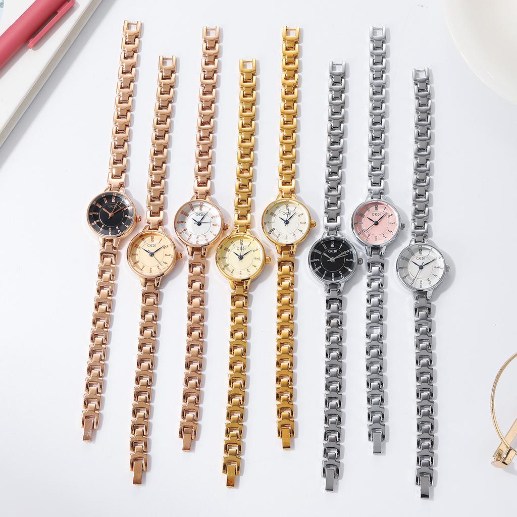 Women'S Fashion Small Plate Niche Quartz Watch Student Simple Waterproof Steel Belt Bracelet Watch