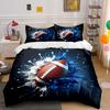 Sports-Themed Splashes Football Gear  kid's and adults' bedroom decor, Exquisite three-piece bedding set gift