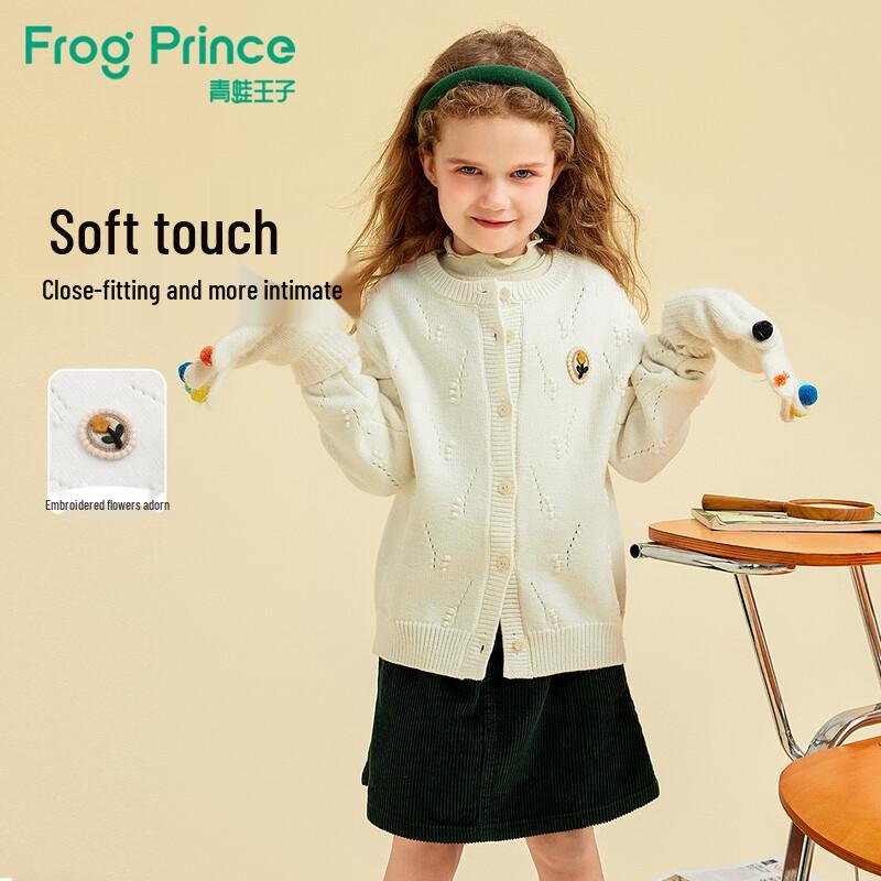 

Girls Embroidered Knitted Round Neck Sweater 130