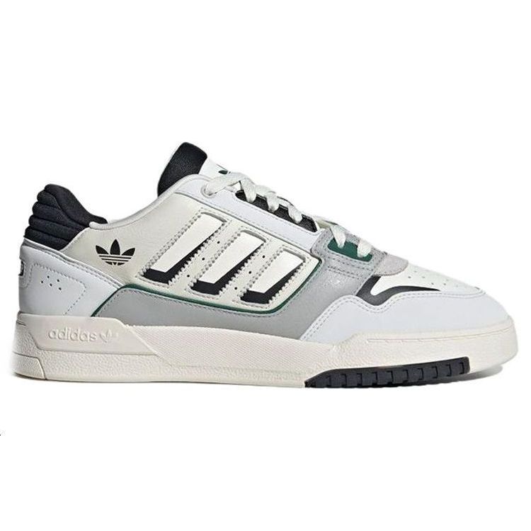 Adidas Originals Drop Step 2.0 Low Leder Schnürschuhe Rutschfest Langlebig Low-Top Skateschuhe Unisex Sneaker Weiß Grau Schwarz IG4332
