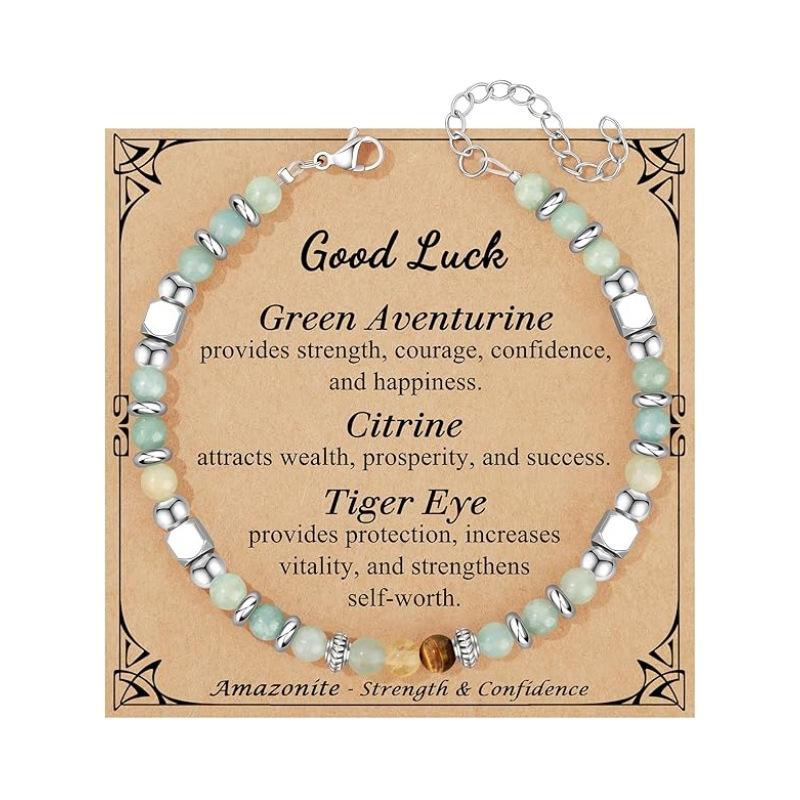 Браслет JYL TS из италийского камня Минималистичный замок-карабин Способствует спокойствию и концентрации Good Luck французские лилового