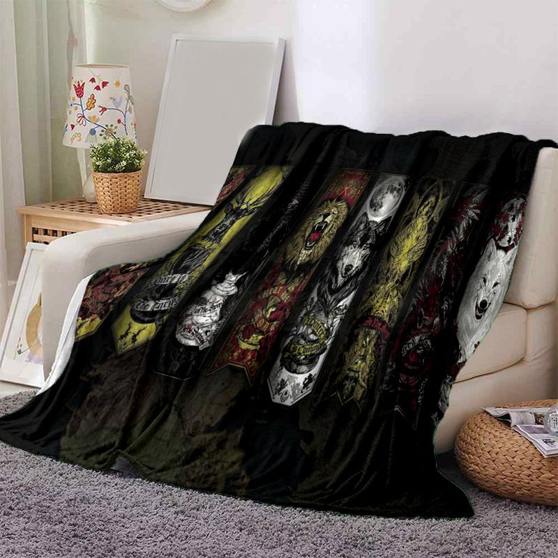

Wild Spirit Animal Crests: Unique Wall Art DecorPrint Blanket, Soft Blanket For Sofa Office Bed And Travelling Daughter Birthday Gift esj333 130cm×150cm（50in×60in）