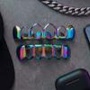 2Pcs/Set Glossy Dental Grills Hip Hop Hollow Teeth Grillz Braces Charm Teeth Grillz  Dental Crown