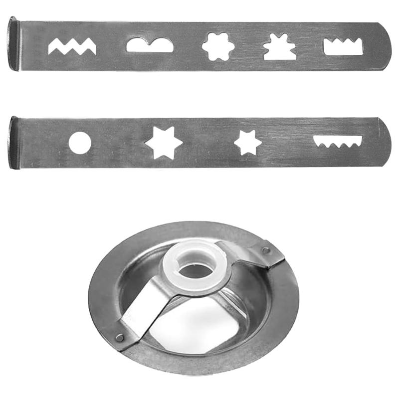 

Practical Meat Grinder Part Stainless Steel Nozzle Biscuit Accessories Metal Texture Suitable for Various Mixers Use 1