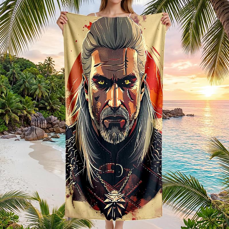 Witcher Fashion Beach Towel: Ideal for Summer Adventures Soft, absorbent and quick drying suitable for swimming and bathing