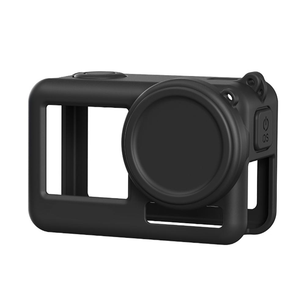 

Silicone Camcorder Housing Case Quick Release Action Camera Border Cover Housing Anti-Scratch with Neck Rope for DJI Action 3 4 чорний