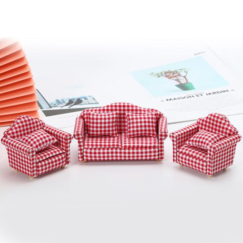 1/12 Miniature Sofa Doll House Furniture Living Room Accessorie For Kids Gift