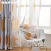 1PC NAPEARL 70-80% Blackout minimalistyczny nowoczesny skandynawski roślinny poliestrowe firanki z nadrukiem przezroczyste zasłony do salonu sypialnia Home Decor