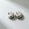 Punk Oval Smooth Metallic Geometric Hoop Earrings Minimalist Style U-shaped Ear Buckle Daily Life Fashion Jewelry Accessories