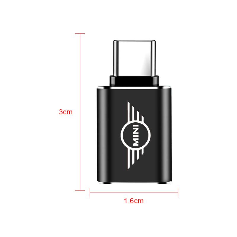 1Pcs  Car Usb Type C Cable Converter Charging Adapter Car Accessories For MINI Cooper Countryman Clubman F54 F56 F55 F60 R60 R61