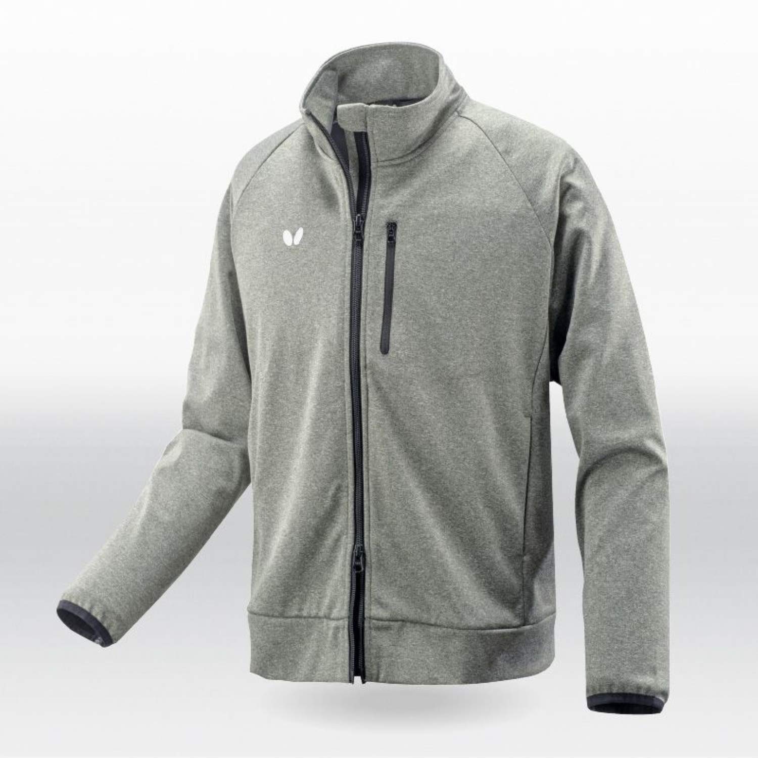 

Butterfly Table Tennis Unisex Training Wear Bonded Heather SS 45730 Jacket, Gray,